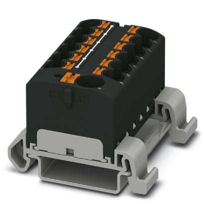 Phoenix Contact - Durchgangs-Reihenklemme Verteilerblock PTFIX10/12X4-NS35ABK − 8 Stück