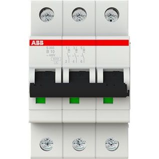 ABB Stotz S&J - Leitungsschutzschalter Sicherungsautomat S203-B10 B,6kA,10A,3P
