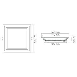 Nobile - Decken-/Wandleuchte LED-Glas-Panel 1560906147 SCCT, 350mA