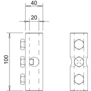OBO Bettermann - Verbinder für Blitzschutz K-Verbinder 101 IK − 10 Stück