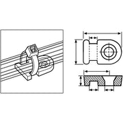 HellermannTyton - Befestigungssockel und -element für Kabelbinder Befestigungssockel MB2-PA66-BK-C1 − 100 Stück