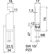 OBO Bettermann - Bügelschelle BS-U3-K-12 ALU 3-fach − 50 Stück
