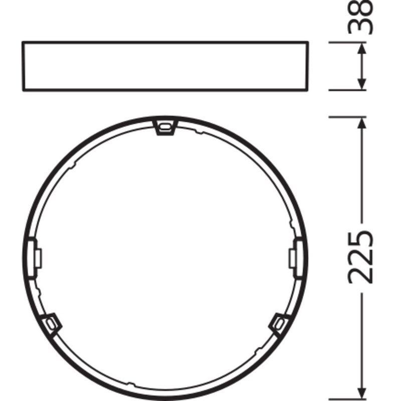 Ledvance - Mechanisches Zubehör/Ersatzteile für Leuchten Anbaurahmen DL SLIMFRAME DN210WT