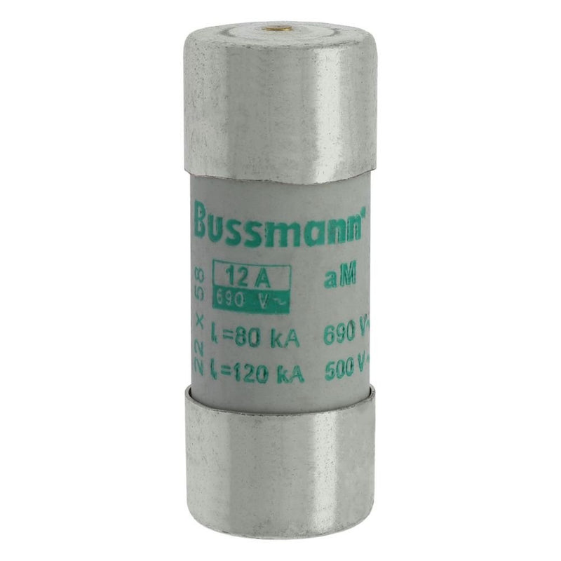 Eaton - Zylindrische Sicherung Sicherungseinsatz Nieders. CYL AM 22,#C22M12S 12A AC 690V 80kA − 10 Stück