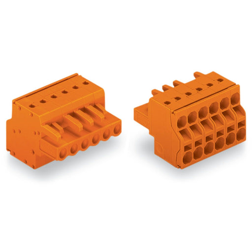WAGO - Kabelsteckverbinder für Leiterplattensteckverbinder 2-Leiter-Federleiste 231-2303/026-000 CAGECLAMP,2,5mm²,or − 100 Stück