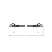 Turck - Rundsteckverbinder, feldkonfektionierbar (Industriesteckverbinder) Leitung für Industrial RJ45SRJ45S44140.5M Ethernet − 1 Stück
