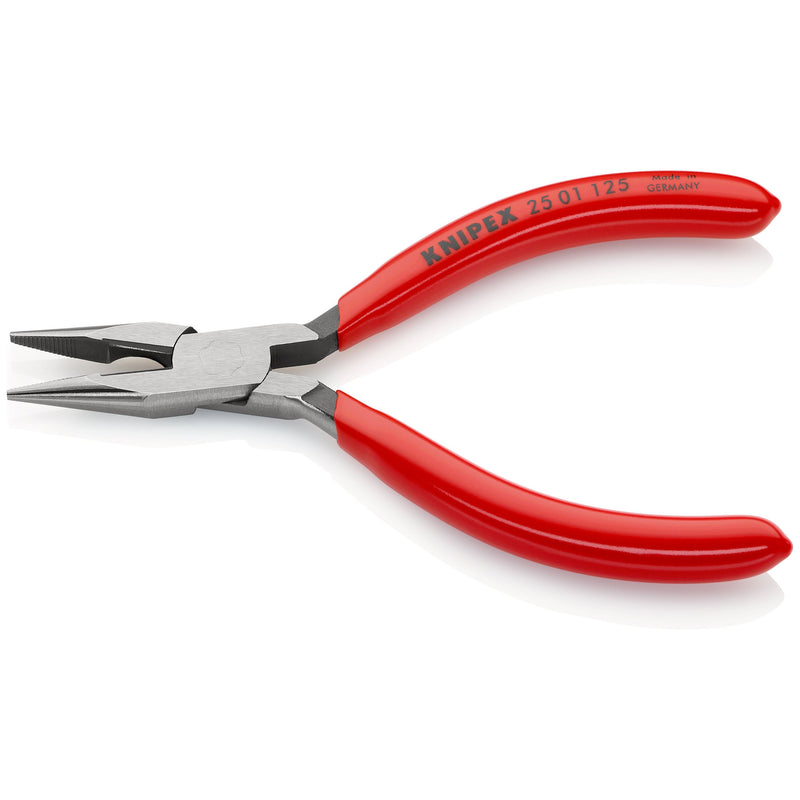 Knipex - Flachzange Flachrundzange 25 01 125 mit Schneide, 125mm