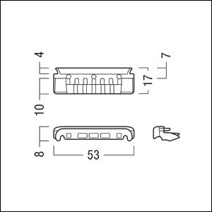 Zumtobel Group - Mechanisches Zubehör/Ersatzteile für Leuchten Endkappen TECTON T #22171656