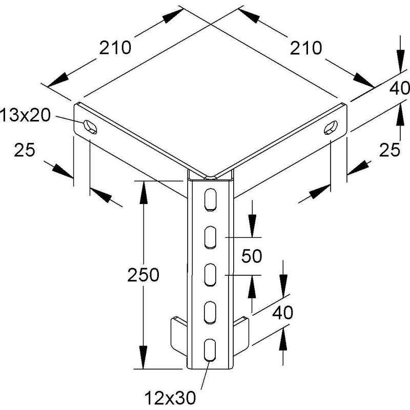 Niedax - Montagematerial für Kabeltragsystem Klemmadapter KWAE 200