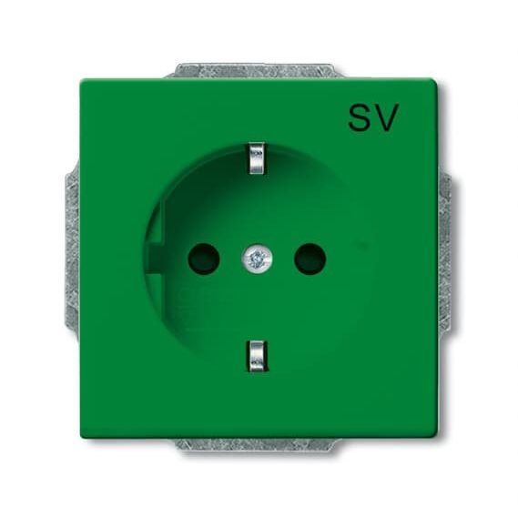 Busch-Jaeger - Steckdose SCHUKO Steckdosen-Einsatz 20 EUCB-13-82-102 grün RAL6032