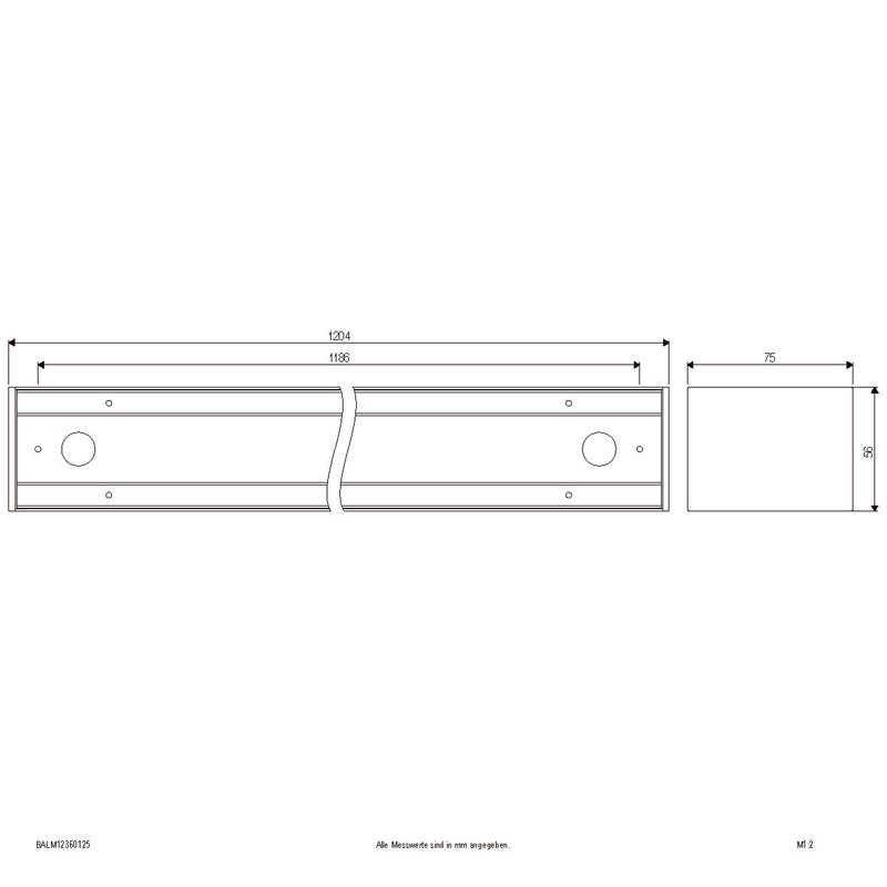 EVN Lichttechnik - Decken-/Wandleuchte LED-Anbauleuchte BALM12360125 3000/4000/5700K ws