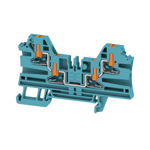 Weidmüller - Durchgangs-Reihenklemme Klemme AL4C 2.5 BL PUSH IN, 2.5 mm² − 50 Stück