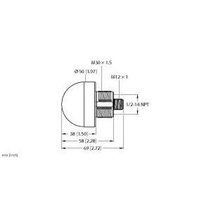 Turck - Optisches/Akustisches Signalgerät LED-Anzeige K50LGRYS1Q Kennleuchte