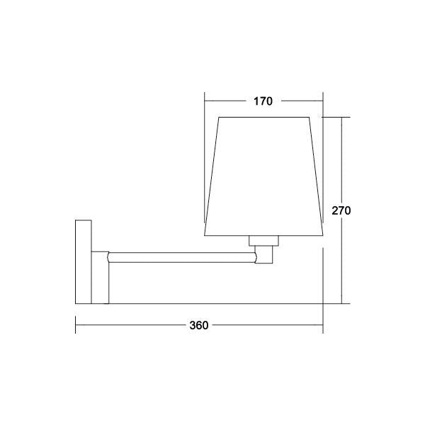 Brumberg Leuchten - Decken-/Wandleuchte Wandleuchte 58171150 1x E27 max. 60W