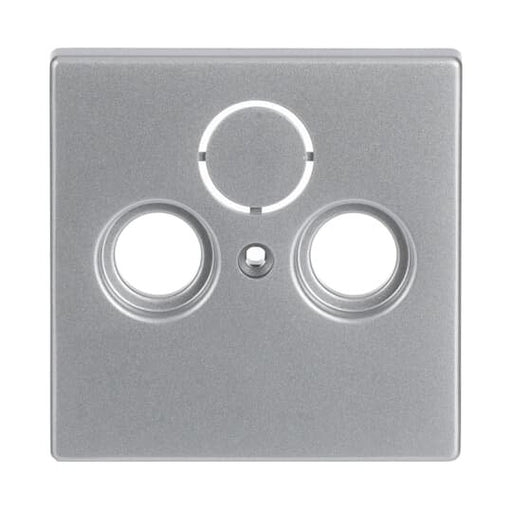 Busch-Jaeger - Einsatz/Abdeckung für Kommunikationstechnik Zentralscheibe alusi 1743-83 f.Antennendose 2Loch