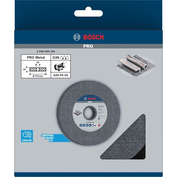 Bosch - Trenn-/Schleifscheibe PRO Metal Schleifscheibe, 2608600109 175 x 25 x 32 mm G36