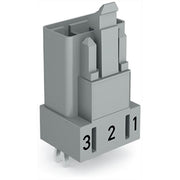 WAGO - Leiterplattensteckverbinder Stecker für Leiterplatten 890-853 3-polig,grau − 100 Stück