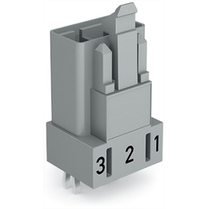 WAGO - Leiterplattensteckverbinder Stecker für Leiterplatten 890-853 3-polig,grau − 100 Stück