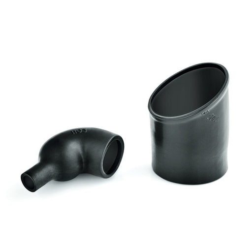 HellermannTyton - Aufteilkappe Warmschrumpfformteil 1108-4-G PO-X BK Stecker rechtwinklig − 10 Stück