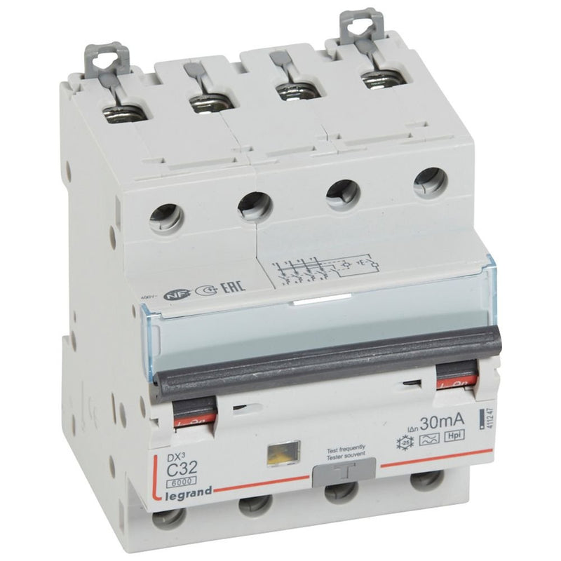 Legrand - Kombination FI-Schalter/Leitungsschutzschalter FI/LS-Schalter Legrand 411247 C-Charakt., 32A, 6kA