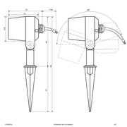 EVN Lichttechnik - Downlight/Strahler/Flutlicht LED-Spot mit Erdspieß PLC65081502 IP65