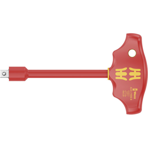Wera - Handgriff für Steckschlüssel-Einsätze VDE Adapterschraubendreher 05005120001 Quergriff, für 3/8Z