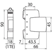 DEHN - Geräteüberspannungsschutz für Energietechnik/Stromversorgung Überspannungsableiter DRM2P255SN1802
