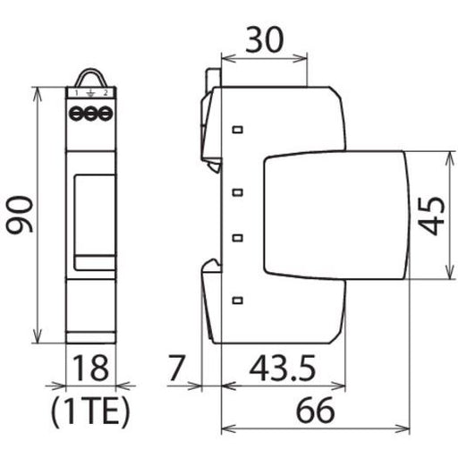 DEHN - Geräteüberspannungsschutz für Energietechnik/Stromversorgung Überspannungsableiter DRM2P255SN1802