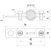 DEHN - Zubehör/Ersatzteile für Erdung und Blitzschutz PA-Anschlusselement PAE 18 EX AB11 V2A NIRO