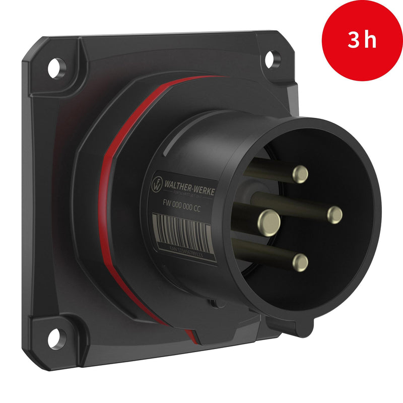 Walther Werke - CEE-Gerätestecker (IEC 60309) CEE NEO Anbaugerätestecker FW611403CC gerade 16A 4P 3h − 10 Stück