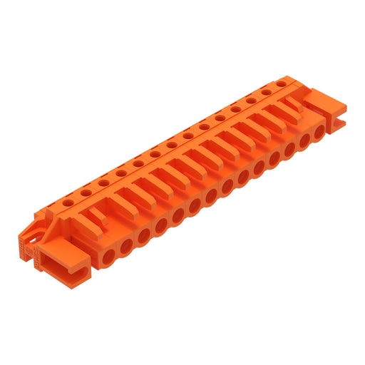 WAGO - Leiterplattensteckverbinder THT-Federleiste abgewink. 232-274/047-000 Maß 5,08mm,orange − 25 Stück