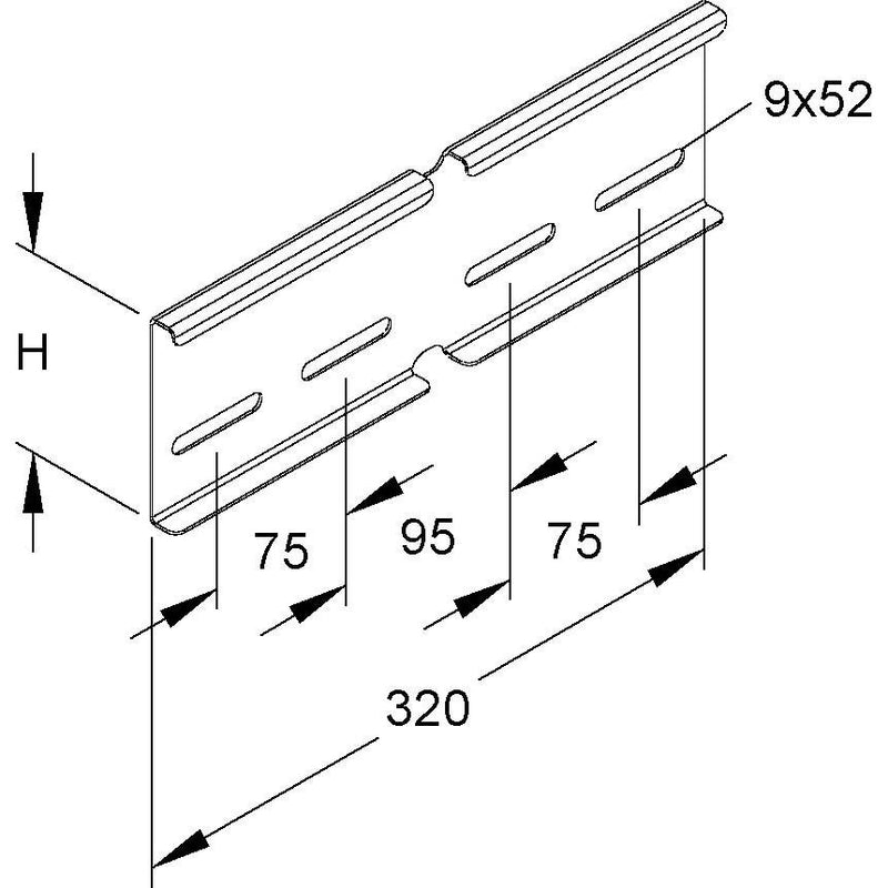 Niedax - Verbinder für Kabeltragsystem Winkelverbinder KWV 100 F