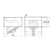 Maico - Ventilator für Kanaleinbau Kanalventilator DPK 56 EC EC-Motor,3Ph1000x500