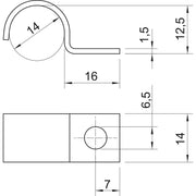 OBO Bettermann - Befestigungsschelle für Kabel/Rohre Befestigungsschelle 1015 14 G Gl.verz. − 100 Stück