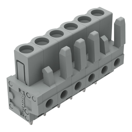 WAGO - Leiterplattensteckverbinder THT-Federleiste gerade 232-136 Rastermaß 5mm,grau − 50 Stück