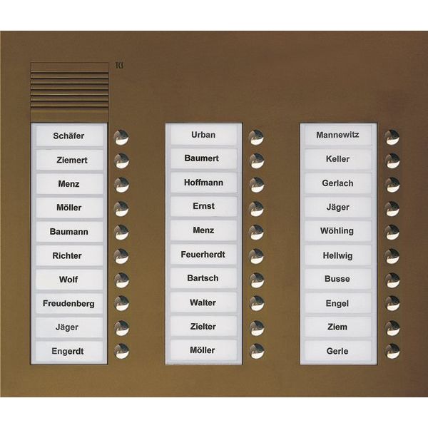 TCS Tür Control - Türstation für Türkommunikation Audio Außenstation PUK 30 PUK30/3-EB Tasten 3-spaltig UP