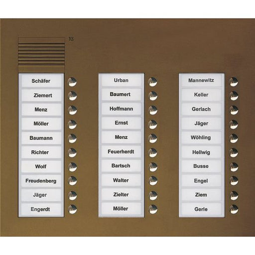 TCS Tür Control - Türstation für Türkommunikation Audio Außenstation PUK 30 PUK30/3-EB Tasten 3-spaltig UP