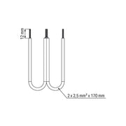 WAGO - Querverbinder/Brücker für Reihenklemme Drahtkettenbrücker 2,5mm² 709-112 isoliert,schwarz