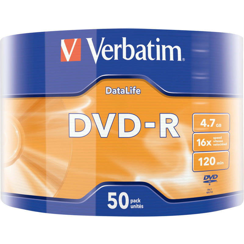 Verbatim - Speichermedium digital DVD-R 4.7GB/120Min 43791 (VE50) 16xEco-Pack(50Disc)