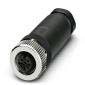 Phoenix Contact - Rundsteckverbinder, feldkonfektionierbar (Industriesteckverbinder) Steckverbinder SACC-M12FS #1696439 4-polig Bu/ger M12