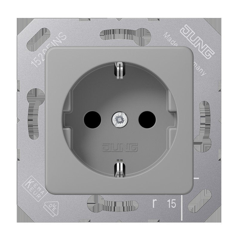 Jung - Steckdose SCHUKO-Steckdose 16A 250V CD 5120 BF GR 50x50mm Klappdeckel