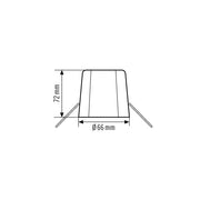 ESYLUX - Zubehör/Ersatzteile für Bewegungsmelder Deckeneinbau-Set FLATMOUNT.SETIP20FM weiß