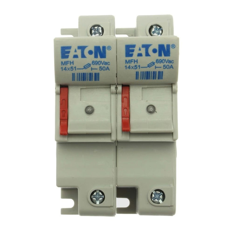Eaton - Halter für zylindrische Sicherung Sicherungshalter Niedersp. 2 POLE 14X#CH142DIU 50A AC 690V 2polig − 3 Stück