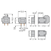 WAGO - Leiterplattenklemme Anreihbare Leiterplattenk. 235-401/333-000 2,5mm² − 100 Stück