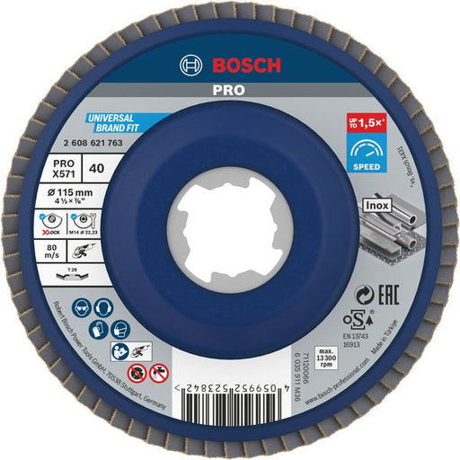 Bosch - Trenn-/Schleifscheibe PRO X571 2608621763 Fächerschleifscheibe