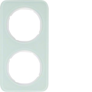 Berker - Abdeckrahmen Rahmen Glas/pows 10122109 2fach