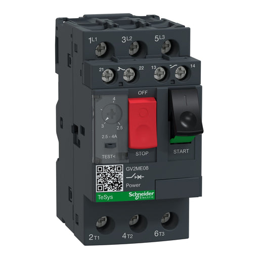 Schneider Electric - Leistungsschalter für Motorschutz Motorschutzschalter GV2ME08AE11TQ 2,5-4A − 24 Stück