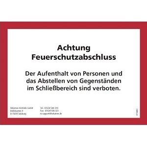 Hekatron Vertriebs - Warn-/Hinweisschild Hinweisschild 3710691 f.Feuer-/Rauchs.tür