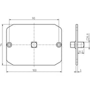 DELTA DORE - Zubehör/Ersatzteile für Tor-/Rollladenantriebe Adapter Medium 4010-MHK Handk. 10er 4-kant