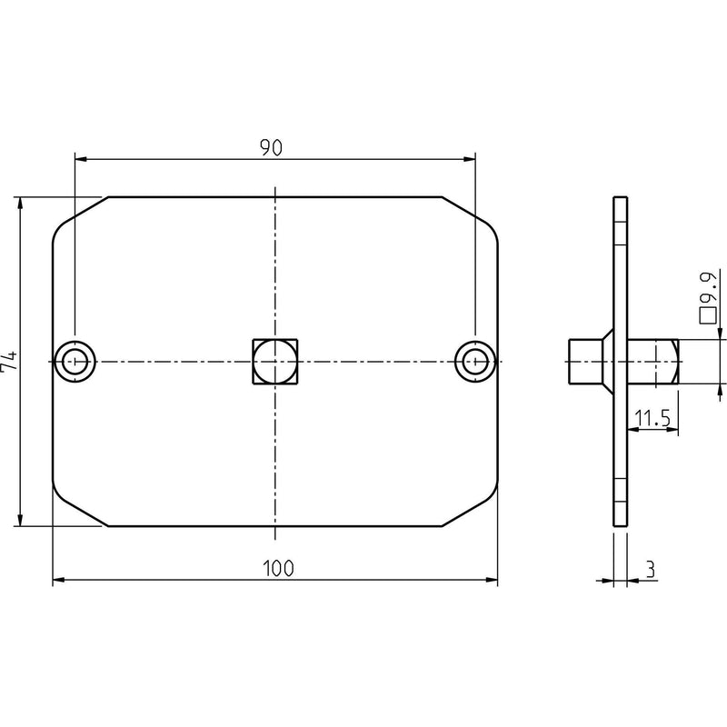 DELTA DORE - Zubehör/Ersatzteile für Tor-/Rollladenantriebe Adapter Medium 4010-MHK Handk. 10er 4-kant